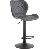 CLP Barhocker Cork Kunstleder schwarz/grau