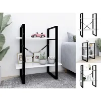 VidaXL Bücherregal 2 Fächer Weiß 60x30x70 cm Holzwerkstoff
