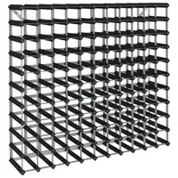 VidaXL Weinregal für 120 Flaschen Schwarz Massivholz Kiefer