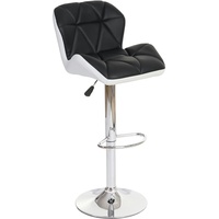 Mendler 2er-Set Barhocker HWC-A92, Barstuhl Tresenhocker, höhenverstellbar Kunstleder schwarz