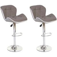 Mendler 2er-Set Barhocker HWC-A92, Barstuhl Tresenhocker, höhenverstellbar Kunstleder -