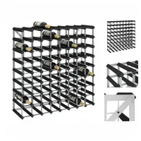 VidaXL Weinregal für 72 Flaschen Schwarz Massivholz Kiefer