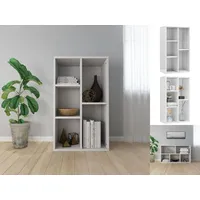 VidaXL Bücherregal/Sideboard Hochglanz-Weiß 50x25x80 cm Holzwerkstoff