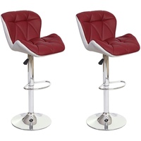 Mendler 2er-Set Barhocker HWC-A92, Barstuhl Tresenhocker, höhenverstellbar Kunstleder -