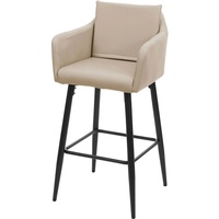 Mendler Barhocker HWC-H93, Barstuhl Tresenhocker, Fußablage Metall - Kunstleder