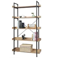 Woltu Standregal mit 5 Ablagen 91x30x173cm Eiche Hell -