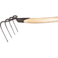 Krumpholz Dunghacke Zinken-L.210mm m.Federdülle,m.Stiel G.1200 g,4 rd.Zinken