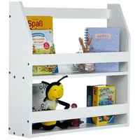 Homestyle4u Wandregal Weiß, Holz 63x60x15 cm, Wohnzimmer, Regale, Wandregale