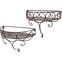 Ambiente Haus Deko-Wandregal »Wandregal-Set - antikbraun«, (1 St.), braun
