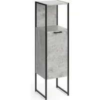 Vicco Midischrank Fyrk Beton/Schwarz 33 x 121 cm