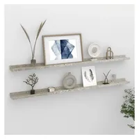 VidaXL Wandregale 2 Stk. Betongrau 115x9x3 cm