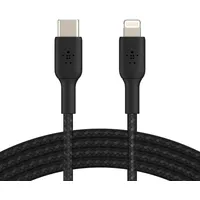 Belkin Lightning/USB-C Kabel ummantelt mfi zertifiziert 1m Schwarz
