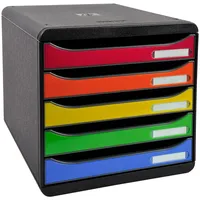 Exacompta Schubladenbox BIG-BOX Plus 5 offene Schubladen Harlekin glossy