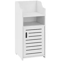 [en.casa] Badezimmerschrank Skara 72x32x32cm Weiß Midischrank wpc Badkommode mit