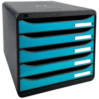 Exacompta Schubladenbox Big-Box Plus türkis 3097282D, DIN A4 mit