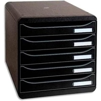Exacompta Schubladenbox BIG-BOX PLUS schwarz 309714D, DIN A4 mit