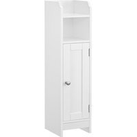 VASAGLE Badschrank weiß 18,0 x 20,0 x 80,0 cm