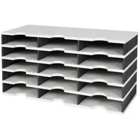 Styro Sortierablage Trio 15 Fächer H363xB723xT331mm Polystyrol grau/schwarz
