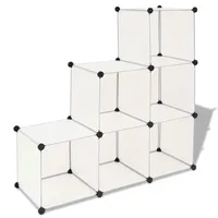 VidaXL Regalsystem Würfel-Regal mit 6 Fächern Weiß