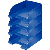 Leitz Briefkorb Jumbo, Plus Blau, Packung mit 4 Stück