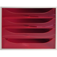 Exacompta 228654D Ablagebox Linicolor mit 4 Schubladen für DIN