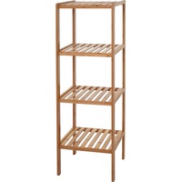 MCW Badregal MCW-B18, Badezimmer Badschrank Standregal, Bambus ~ 110x34x33cm