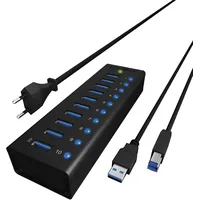 RaidSonic Icy Box IB-AC6110 USB-Hub, 10x USB-A 3.0, USB-A