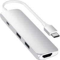 Satechi Slim USB-C Multi-Port Adapter Silber