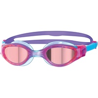 Zoggs Unisex Jugend Phantom Elite Schwimmbrille, Schwimmbrille, Pink/Violett/Spiegel, 6-14