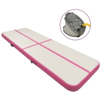 VidaXL Aufblasbare Gymnastikmatte mit Pumpe 500x100x20 cm PVC Rosa