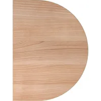 Hammerbacher Anbautisch höhenverstellbar nussbaum, weiß halbrund 60,0 x 80,0