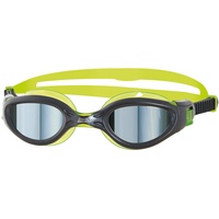 Zoggs Unisex Jugend Phantom Elite Schwimmbrille, Schwimmbrille, Geschützmetall/Grün/Spiegel, 6-14