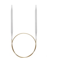 Addi Rundstricknadel Basic Metall, Messing vernickelt, 12.0/40cm, 12 mm