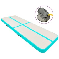 VidaXL Aufblasbare Gymnastikmatte mit Pumpe 500x100x20 cm PVC Grün