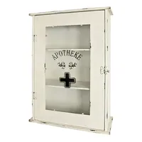 Haku-Möbel HAKU Möbel Vitrine weiß 2 Fachböden
