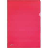 Herlitz Sichthüllen Aktenhülle DIN A4 rot genarbt 0,19 mm