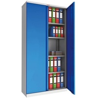 Phoenix Stahlschrank SCL1891GBK grau, blau 91,5 x 37,0 x