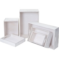 MCW Holzbox C20 6er-Set Weiß Shabby