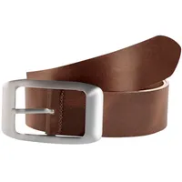 Tom Tailor Ledergürtel in unifarbenem Design Modell 'EVE', Cognac,