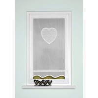Schmidt Fensterbehang Corazon 60 x 180 cm Polyester Weiß