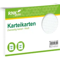 RNK Karteikarten kariert weiß, VE=100 Stück