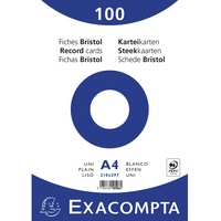 Exacompta Karteikarten blanko DIN A4 100