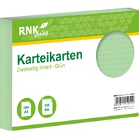 RNK Karteikarten liniert grün, VE=100 Stück