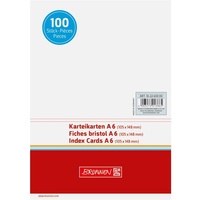 Brunnen Karteikarten A6 unlin ws 100St