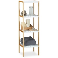 Relaxdays Standregal 33 x 34 x 110 cm Braun/Weiß