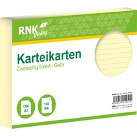 RNK Karteikarten liniert gelb, VE=100 Stück