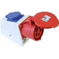PCE CEE-Wandsteckdose-Combo 5-polig 32 A 400 V IP44