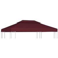 VidaXL Pavillon-Dachplane mit Kaminabzug 310 g/m2 4x3 m Weinrot