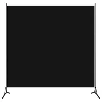 VidaXL Paravent Schwarz 175x180 cm Stoff