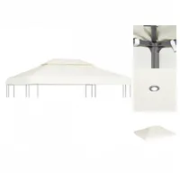 VidaXL Pavillon-Ersatzdach 310 g/m2 Cremeweiß 3x4 m
